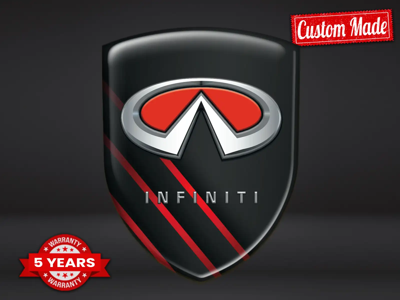 Infiniti Emblème Résine Look Exclusif Étiquettes Dômes Chic
